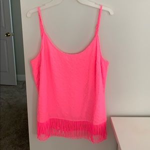 Neon pink tank top